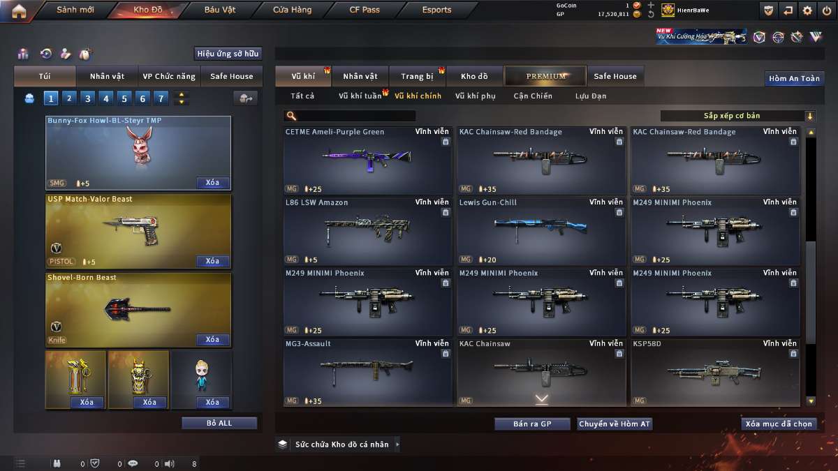 shop acc cf uy tin gia re